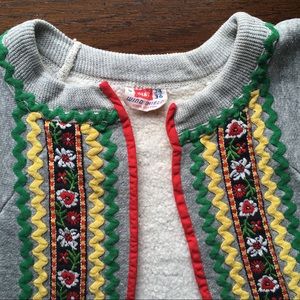 🍄Unique 1950s Hanes Vintage Sweatshirt Cardigan🍄